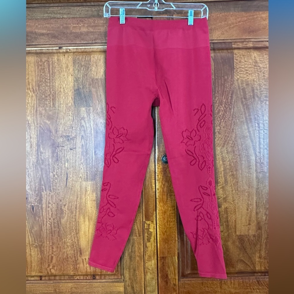 Fabletics Red Floral Leggings